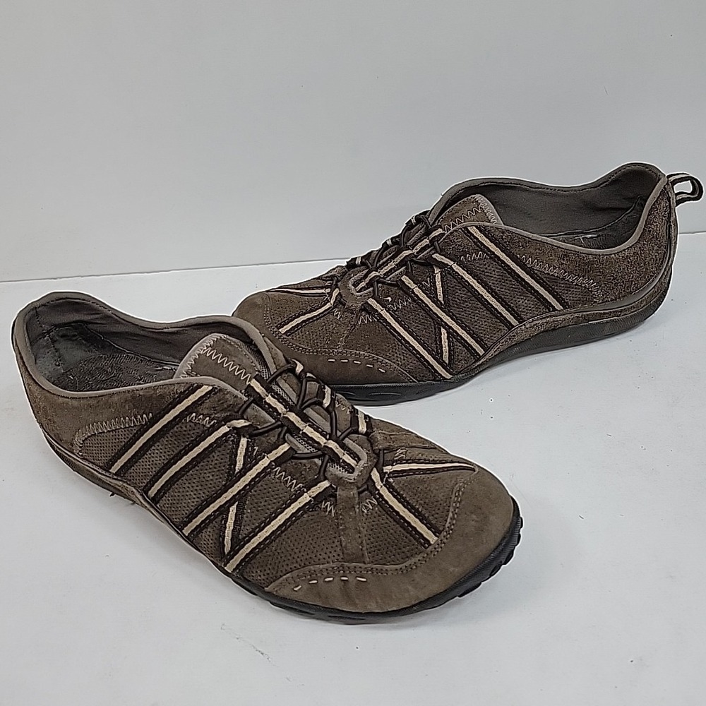 Clarks Privo Women's 9.5 Brown Suede Comfort Sneakers Slip On Casual